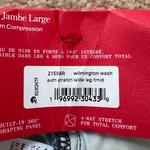 NWT-SPANX Auth Wife Leg Jeans-XS/TP ( fits 2-6) -Wilmington Wash - Picture 6 of 7
